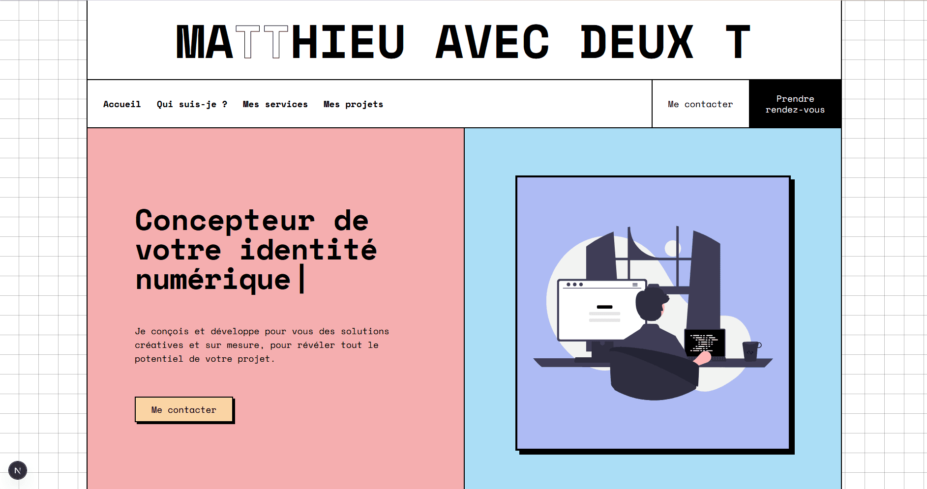 Accueil du portfolio